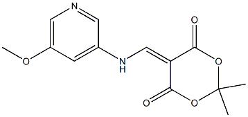 5-[(5-METHOXY-PYRIDIN-3-YLAMINO)-METHYLENE]-2,2-DIMETHYL-[1,3]DIOXANE-4,6-DIONE Structure