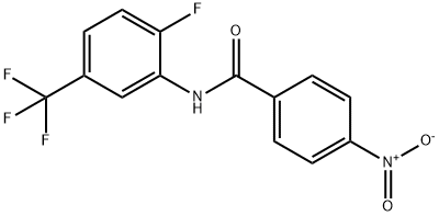 N-[2-fluoro-5-(trifluoromethyl)phenyl]-4-nitrobenzamide 구조식 이미지