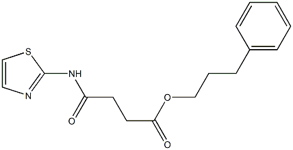 3-phenylpropyl 4-oxo-4-(1,3-thiazol-2-ylamino)butanoate 구조식 이미지
