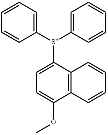(4-methoxy-1-naphthalenyl)diphenylsulfonium Structure