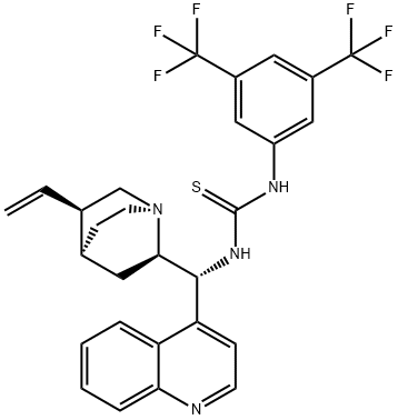 N-[3,5-비스(트리플루오로메틸)페닐]-N'-(9R)-신코난-9-일-티오우레아 구조식 이미지