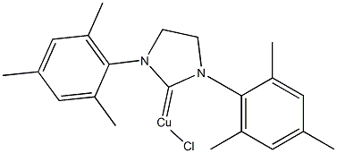 Copper, [1,3-bis(2,4,6-trimethylphenyl)-2-imidazolidinylidene]chloro- Structure