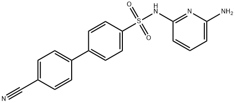 N-(6-Amino-2-pyridinyl)-4'-cyano-[1,1'-biphenyl]-4-sulfonamide 구조식 이미지