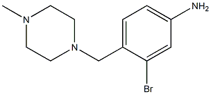 3-bromo-4-[(4-methylpiperazin-1-yl)methyl]aniline Structure