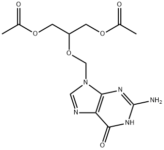 9-(1,3-diacetate-2-propoxymethyl)guanine 구조식 이미지