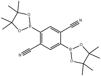 1,4-Benzenedicarbonitrile, 2,5-bis(4,4,5,5-tetramethyl-1,3,2-dioxaborolan-2-yl)- Structure