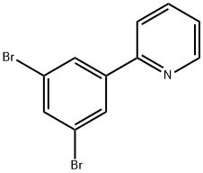 Pyridine, 2-(3,5-dibromophenyl)- Structure