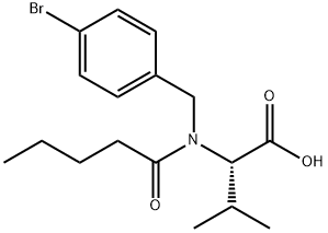 N-(4-bromobenzyl)-N-pentanoyl-L-valine 구조식 이미지
