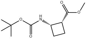 methyl (1R,2S)-2-(tert-butoxycarbonylamino)cyclobutanecarboxylate Structure