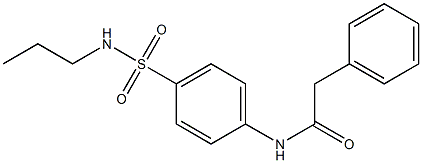 2-phenyl-N-{4-[(propylamino)sulfonyl]phenyl}acetamide 구조식 이미지