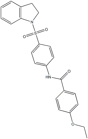 N-[4-(2,3-dihydro-1H-indol-1-ylsulfonyl)phenyl]-4-ethoxybenzamide 구조식 이미지