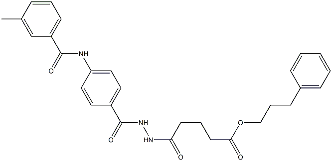 3-phenylpropyl 5-(2-{4-[(3-methylbenzoyl)amino]benzoyl}hydrazino)-5-oxopentanoate 구조식 이미지