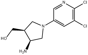 3-PyrrolidineMethanol, 4-aMino-1-(5,6-dichloro-3-pyridinyl)-, (3S,4S)- Structure