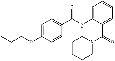 N-[2-(1-piperidinylcarbonyl)phenyl]-4-propoxybenzamide Structure