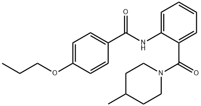 N-{2-[(4-methyl-1-piperidinyl)carbonyl]phenyl}-4-propoxybenzamide Structure