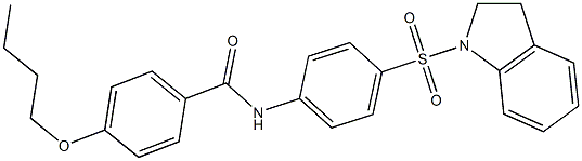 4-butoxy-N-[4-(2,3-dihydro-1H-indol-1-ylsulfonyl)phenyl]benzamide Structure