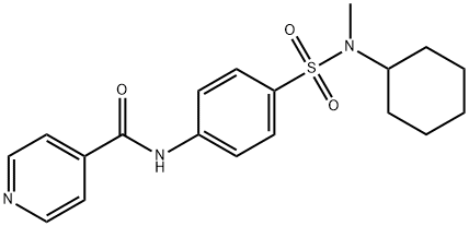 N-(4-{[cyclohexyl(methyl)amino]sulfonyl}phenyl)isonicotinamide 구조식 이미지