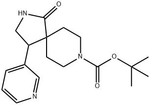 tert-butyl 1-oxo-4-(pyridin-3-yl)-2,8-diazaspiro[4.5]decane-8-carboxylate* Structure