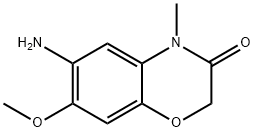 2H-1,4-Benzoxazin-3(4H)-one, 6-amino-7-methoxy-4-methyl- 구조식 이미지