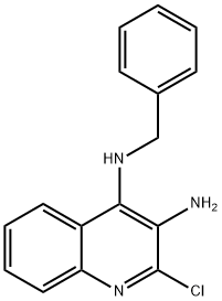 3,4-Quinolinediamine, 2-chloro-N4-(phenylmethyl)- 구조식 이미지