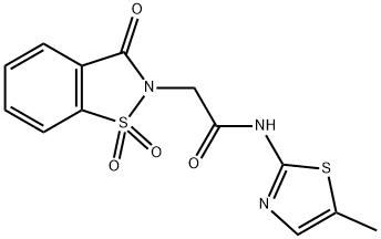 2-(1,1-dioxido-3-oxobenzo[d]isothiazol-2(3H)-yl)-N-(5-methylthiazol-2-yl)acetamide Structure