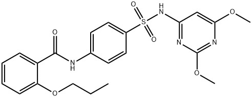 N-(4-{[(2,6-dimethoxy-4-pyrimidinyl)amino]sulfonyl}phenyl)-2-propoxybenzamide Structure