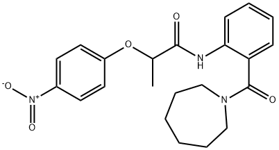 N-[2-(1-azepanylcarbonyl)phenyl]-2-(4-nitrophenoxy)propanamide 구조식 이미지