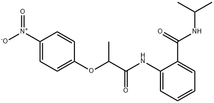 N-isopropyl-2-{[2-(4-nitrophenoxy)propanoyl]amino}benzamide Structure