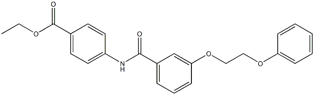 ethyl 4-{[3-(2-phenoxyethoxy)benzoyl]amino}benzoate Structure