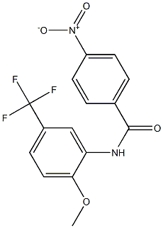 N-[2-methoxy-5-(trifluoromethyl)phenyl]-4-nitrobenzamide 구조식 이미지