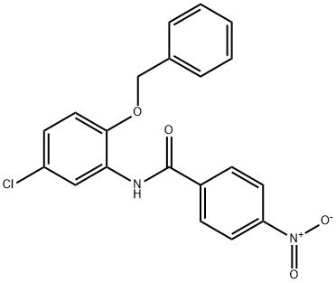 N-[2-(benzyloxy)-5-chlorophenyl]-4-nitrobenzamide 구조식 이미지