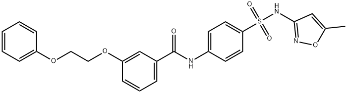 N-(4-{[(5-methyl-3-isoxazolyl)amino]sulfonyl}phenyl)-3-(2-phenoxyethoxy)benzamide Structure