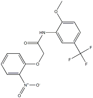 N-[2-methoxy-5-(trifluoromethyl)phenyl]-2-(2-nitrophenoxy)acetamide 구조식 이미지