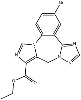 ethyl 3-bromo-9H-benzo[f]imidazo[1,5-a][1,2,4]triazolo[4,3-d][1,4]diazepine-10-carboxylate Structure