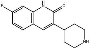 7-FLUORO-3-PIPERIDIN-4-YLQUINOLIN-2(1H)-ONE Structure