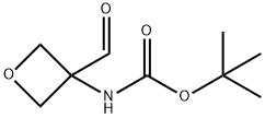 Carbamic acid, (3-formyl-3-oxetanyl)-, 1,1-dimethylethyl ester (9CI) 구조식 이미지