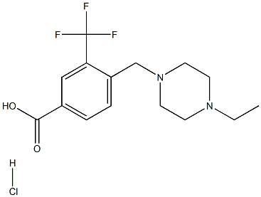 4-((4-Ethylpiperazin-1-yl)methyl)-3-(trifluoromethyl)benzoic acid hydrochloride Structure