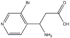 3-AMINO-3-(3-BROMO(4-PYRIDYL))PROPANOIC ACID Structure