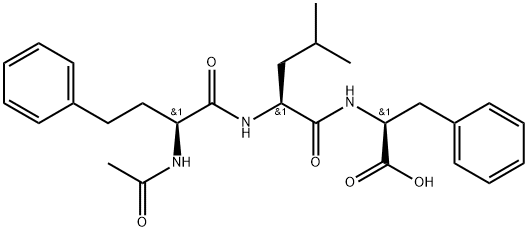 (S)-2-((S)-2-((S)-2-Acetamido-4-phenylbutanamido)-4-methylpentanamido)-3-phenylpropanoic acid Structure