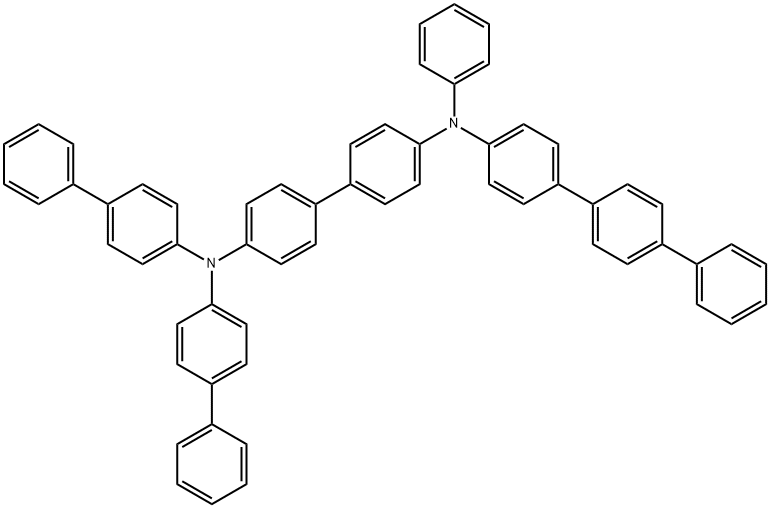 N4,N4-di([1,1'-biphenyl]-4-yl)-N4'-([1,1':4',1''-terphenyl]-4-yl)-N4'-phenyl-[1,1'-biphenyl]-4,4'-diamine 구조식 이미지