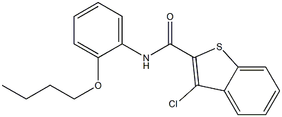 N-(2-butoxyphenyl)-3-chloro-1-benzothiophene-2-carboxamide Structure