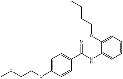 N-(2-butoxyphenyl)-4-(2-methoxyethoxy)benzamide 구조식 이미지