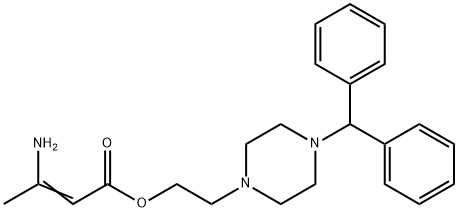 2-(4-diphenylmethyl-1-piperazinyl)ethyl 3-aminocrotonate Structure