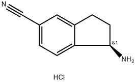 (1R)-1-AMINOINDANE-5-CARBONITRILE HCL 구조식 이미지