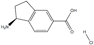 (S)-1-AMINO-2,3-DIHYDRO-1H-INDENE-5-CARBOXYLIC ACID HYDROCHLORIDE 구조식 이미지