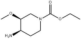 ethyl (3S,4R)-4-amino-3-methoxypiperidine-1-carboxylate 구조식 이미지