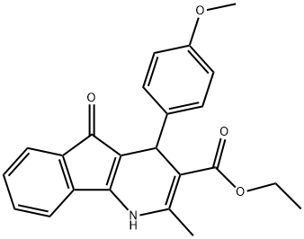 ethyl 4-(4-methoxyphenyl)-2-methyl-5-oxo-4,5-dihydro-1H-indeno[1,2-b]pyridine-3-carboxylate 구조식 이미지