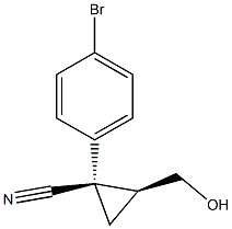 (1R,2S)-1-(4-bromophenyl)-2-(hydroxymethyl)cyclopropanecarbonitrile Structure