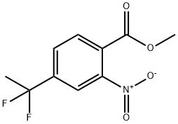 4-(1,1-difluoro-ethyl)-2-nitro-benzoic acid methyl ester Structure
