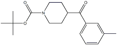 tert-butyl 4-(3-methylbenzoyl)piperidine-1-carboxylate Structure